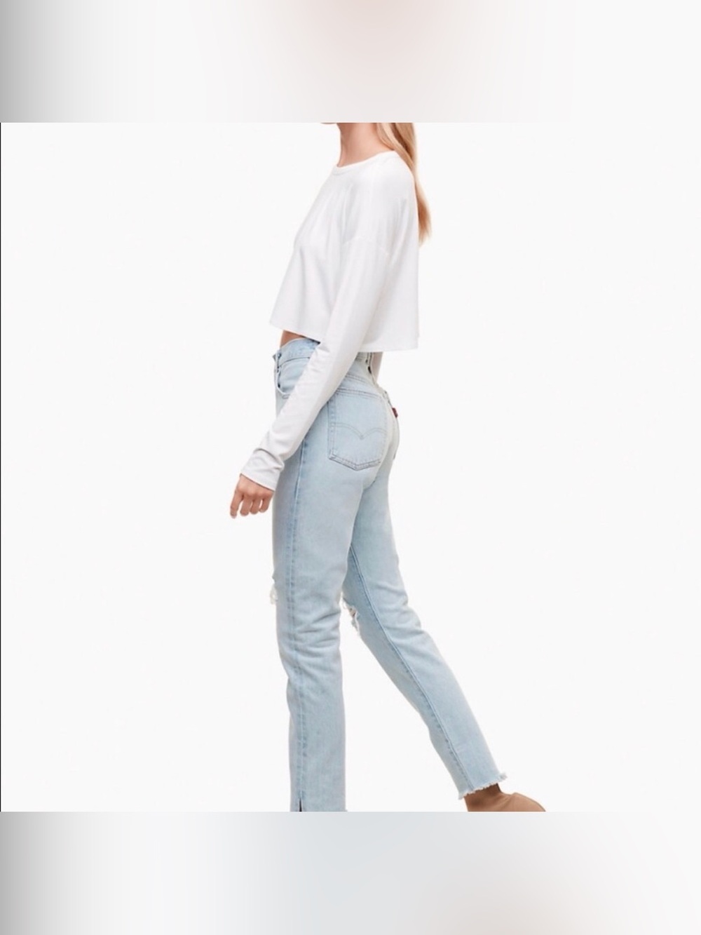 Levi's 501 High Rise Skinny Blue Denim - Picture 2 of 3